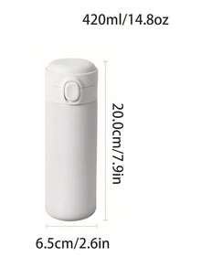 420ml 304 Stainless Steel Insulated Tumbler, Office & Home Use Thermal Coffee Cup, Gift Mug, Sports Water Bottle - White - View 3