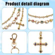 Pants Chain Christian Gifts Cross Keychain Funny Bag Charms Wallet Purse Charms Fashion Layered Pants Pocket Chain - 金子 - 查看 4
