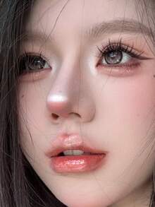 MENGJIESHANGPIN 64 sợi mi giả mỏng dễ thương không cần keo, kiểu dáng Hàn Quốc, cong và bồng bềnh tự nhiên - C - Xem 7