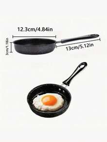 2 件/1 件便携式迷你不粘煎蛋锅，适用于电磁炉和燃气灶 - 非常适合早餐、午餐、晚餐和户外烹饪 - 便携式便捷厨房工具，适合您的厨房和露营旅行 - 彩色 - 查看 5