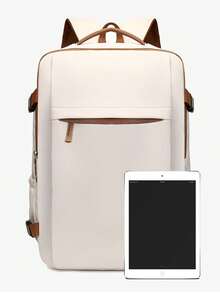 Women's Backpack, Large Capacity Travel Backpack, Commute/School Backpack, Fashionable Laptop Bag, Short-Distance Business Travel Luggage Bag, Meets Ryanair, Wizz Air And Other Airlines' Regulations - Multicolor - View 5