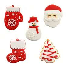 1 Set/12 Stück Weihnachtsschmuck Lebkuchenmännchen Weihnachtsanhänger, Tropfen & Spitzen, bunte Weihnachtsdekorationen für Weihnachtsbaum, Partydekoration (Lebkuchenmännchen)