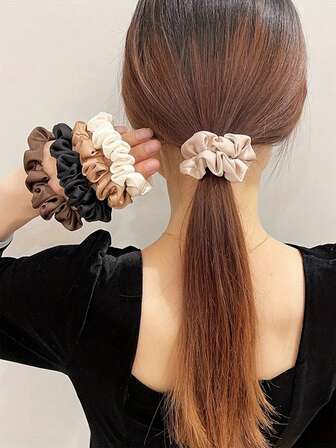 5pcs Elegant Satin Scrunchies, Sweet Versatile Fabric Hair Ties For Ponytail,Gifts,Travel,Gifts For Women,Hair Stuff,Stocking Stuffers,Stocking Stuffers,Stocking Fillers,Stocking Stuffers For Women,Stocking Fillers Women,Christmas Gifts,Gifts,Christmas Stocking Fillers,Gifts For Women,Gift,Christmas Gift,Stocking Stuffers For Adults,Stocking Fillers For Adult,Hair Stuff,Women's Accessories,Stocking Stuffer,Coming-Of-Age Hair Accessory,Christmas Hair Accessories,Gift Ideas For Women,Beauty Stocking Fillers,Christmas Gifts For Women