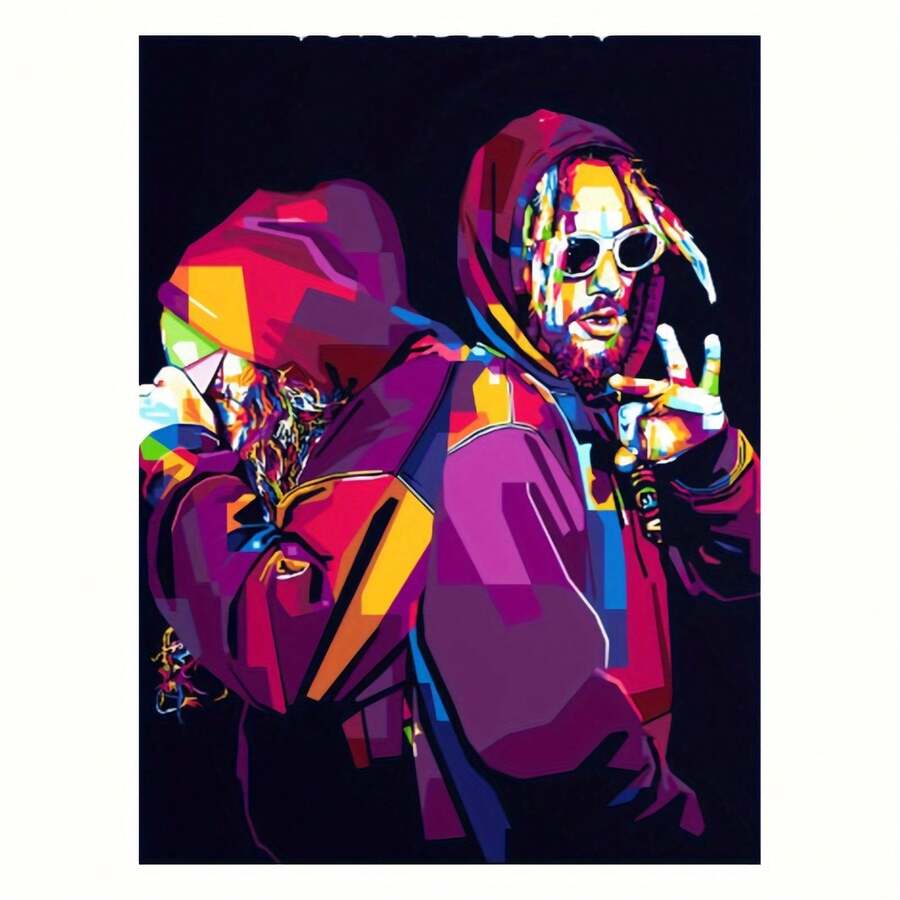 Affiche d'art sur canevas Suicide Boy, décoration murale sans cadre, 12x16 pouces - Multicolore - Voir 1