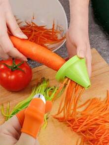 1 مبشرة يدوية متعددة الوظائف لتقطيع الخضروات والفواكه إلى شرائح حلزونية، 1 مجموعة أدوات قطف الخضروات، مبشرة بطاطس وجزر دوارة، أداة مطبخ للسيارات الترفيهية