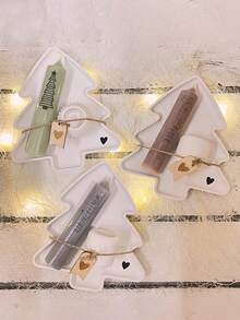 Bộ 2 khuôn - Khuôn khay cây thông Noel + Khuôn nến tròn sọc nhỏ, Khuôn thạch cao đất sét trang trí Giáng sinh sáng tạo tự làm, Khuôn nhựa Epoxy trang trí không khí lễ hội, Khuôn đúc thủ công mỹ nghệ - trắng - Xem 5