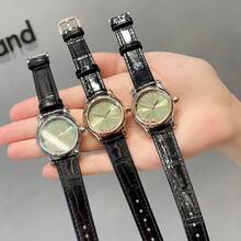 Couple Mechanical Watches - Green Surface Green Belt 30mm - View 13