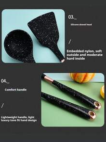 7-częściowy zestaw silikonowych naczyń kuchennych – przybory kuchenne, chochle kuchenne, szpatułki z powłoką nieprzywierającą i obrotowym stojakiem do przechowywania – przybory kuchenne, zajęcia w domu, Dzień Matki