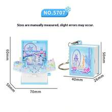 3D Pop-Up Book Dinosaur, Castle, Astronaut Keychain, Creative Stress Relief Small Pendant, 2026 New, Gift For Friends, Holiday Gift, Birthday Gift, Collection Gift, Presents - Multicolor - View 10