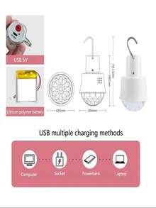 Luz ambiente mini recargable LED - Lámpara colgante portátil USB con cambio de color y activación por sonido - Ideal para dormitorios, habitaciones y fiestas