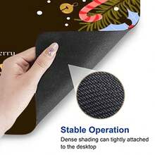 1pc Christmas Pattern Mouse Pad, Computer Desktop Long Mouse Pad, Laptop Square Mouse Pad, Game Mouse Pad - Multicolor - View 4