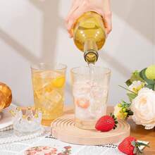 25只透明金粉/金边/银边葡萄酒杯，12盎司香槟杯，婚礼祝酒杯，可重复使用的派对杯，适用于野餐、婚礼、派对、鸡尾酒会和户外聚会，优雅易清洗，是新年和圣诞节的完美之选。蛋糕杯婚礼装饰 - 生日派对装饰