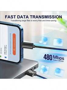 3 PIEZAS Cable de carga rápida USB Tipo C, teléfono Android 1m/2m/3m de largo, cable de datos de alta velocidad USB A a USB-C compatible con Galaxy S24 S23 S22 S21 S20 Ultra S20+ Note 20 10 S10 S9 Plus A12 A11 A52 Pixel 6 5 4 4a 3a XL - (negro+rosa+morado) - Ver 3