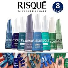 Kit Of 10 Risqué Nail Polishes In Various Shades Of Blue And Green Wholesale - 8 màu - Xem 1