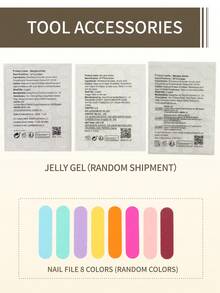 10pcs Press On Nails Fake Nails Halation Pink Green Dropping Glue Three-Dimensional Flower Ripple Office DailyWear False Nails Artificial Nails Kit Includes 1sheet Adhesive Tabs &1 Pc Mini File - Multicolor - View 4