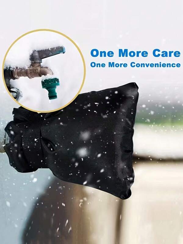Winter Frost-Proof Outdoor Faucet Protector With Insulation And Foldable Design - Universal Hose Interface Protector, Including Easy Installation Hardware, User-Resistant Fabric For Cold Protection (Compatible With Outdoor Valves), Suitable For Outdoor Faucet Protectors For Winter Frost, Classic Style For Cold Weather Pipe Use, Solid Construction, Reinforced Stitching, Property Maintenance Hot Item