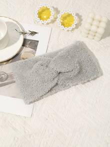 1pc Autumn/Winter Faux Fur Headband, Fashionable Minimalist Criss-Cross Hair Accessory For Women Elegant Scarf Warm Hair Bands Women Bandanas