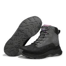 Women Hiking Boots Waterproof Outdoor Ankle Boots Camping Trail Trekking Hiking Boots Non-Slip Wear-Resistant Upper Boot Shoes - 深灰色 - 查看 1