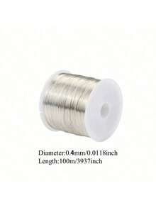 50米/100米金/银金属线，适用于手链项链DIY，不褪色，串珠线，珠宝线，手工制作