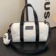 波士顿时尚圆筒包，休闲户外运动通勤单肩斜挎包，时尚百搭大容量多色可选，可调节舒适耐用背带，亲子包 - 彩色 - 查看 8