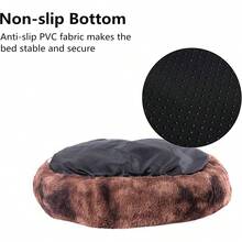 Oval Calming Donut Cuddler Dog Bed, Shag Faux Fur Washable Round Pillow Pet Bed For Small Medium Dogs (XXL(43"X34"X8"), Light Brown), Popular In 2025 - Nâu2021 - Xem 5