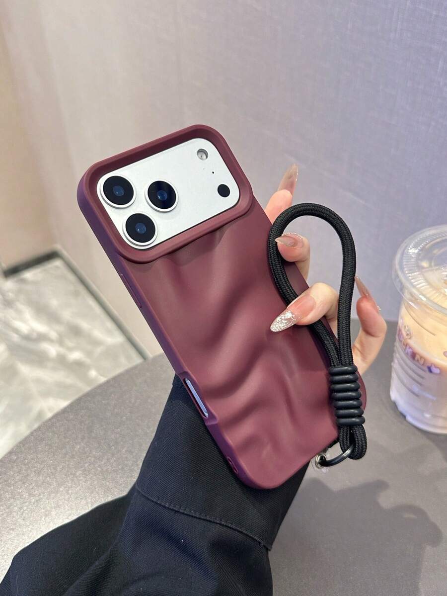 钥匙扣、挂绳 3 件简约高端水波纹手机壳适用于 11、11 Pro、11 Pro Max、12、12 Pro、12 Pro Max、13、13 Pro、13 Pro Max、14、14 Pro、14 Plus、14 Pro Max、15、15 Pro、15 Plus、16、16 Pro、16 Pro Max、16 Plus