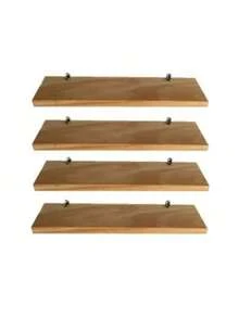Kit Of 4 White Shelves For Multipurpose Niche Bedroom Living Room Bathrooms - Nhiều màu - Xem 3
