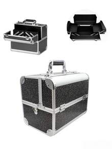 Professional Beauty Cosmetic Bag Case - Black - View 1