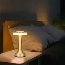 1pc Portable Touch Sensor Light, 3 Color Temperatures Adjustable, Rechargeable, Suitable For Indoor/Outdoor, Bedroom, Dining Room, Hotel, Bar Decor, Home Decor - Multicolor - View 2