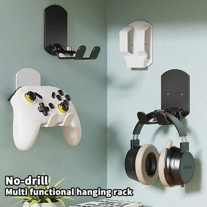 1 pieza Soporte plegable y ajustable para auriculares hecho de material ABS duradero, soporte de gancho para auriculares que ahorra espacio, adecuado para auriculares de juegos de PC y consola, regalo del Día de San Valentín