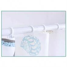 Cortina de ducha impermeable para baño, cortina de partición resistente al moho y engrosada, juego de barras de cortina de ducha, sin necesidad de perforación - Multicolor - Ver 8