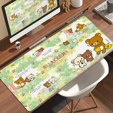 Gamer Mouse Pad Desk Accessories Rilakkuma Office Computer Desk Mat Kawaii Gaming Mouse Pads Cute Table Mats - HỒNG-13 - Xem 11