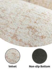 Tapete marrom, moderno, minimalista, lavável, de veludo, 900g/m², para sala de estar, quarto, cozinha, área externa, escritório, entrada - Castanho - Ver 3