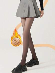 Women's 220g Sexy Pantyhose Nylon Tights,Thermal Lined Tights,Leggings,Warm Tights, Sexy Slim Fit Leggings,Black Tights,Tights For Girls. Suitable For -10-10 ° C,Thickened Thermal Pantyhose Stockings For Women, High Elasticity, Translucent, High Waist, Tights For Autumn And Winter.Soft And Smooth, Suitable For Various Holidays, Sports, Leisure, Business And Other Daily Wear. - màu đen - Xem 6