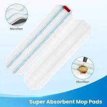 6 Pack Mop Pads O - Cedar H2prO Flat Mop System, Replace Microfiber Mop Pad Refill Easy Cleaning Mop Washable Reusable - Initial - View 5