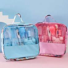 Essential Newborn Baby Care Hygiene Bag 13 Pieces Newborn Baby Care Hair Clipper Brush Nail Comb - 淺粉色 - 查看 2
