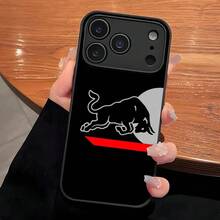 Fashion Red Bulle Logo Phone Case Cover compatible with Apple  17 Plus 13 Mini 12 XS Max SE 14 Pro 11 Pro XR 16 15 ProMax Matte Cover,Cover compatible with  17 pro hülle,  17 pro max hülle,  17 hülle,  16 pro hülle