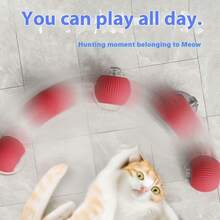 Intelligent Interactive Cat Toy Ball, With USB Rechargeable Lithium Polymer Battery, Durable Plastic Striped Ball, Suitable For All Cat Species, Featuring Replaceable Shell And Automatic Rolling Function. - Multicolor - View 8