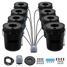 DWC Hydroponic System, 5 Gallon 8 Buckets Deep Water Grow Bucket, Hydroponic Grow Kit With Pump, Air Stone & Water Level Device, For Indoor/Outdoor Leafy Vegetables - 查看 8
