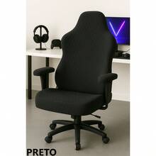 Protective Cover For Gaming Chair Luxury Padded Adjustable Anti-Dust Various Colors Perfect Fit Office - màu đen - Xem 2