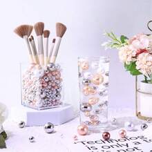 100g Relleno de perlas flotantes artificiales, para decoración de jarrones, decoración de velas flotantes, decoración del centro del hogar, soporte para brochas de maquillaje, adecuado para bodas DIY, cumpleaños, fiestas temáticas, decoración de Halloween y decoración central navideña, 10mm, 16mm, 20mm (incluye perlas de agua)