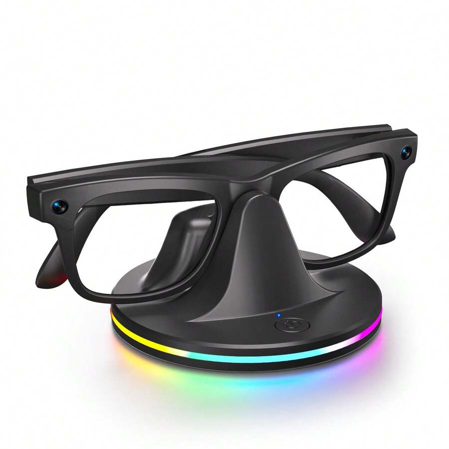 Suitable For Meta  Glasses Charger Stand Meta Glasses AR Glasses Charging Dock RGB Storage Stand - 白色 - 查看 1