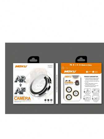 Protector de película para lente de cámara MOKU compatible con iPhone 17 Pro/ 16/ 15 MAX, con localizador de posicionamiento