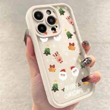 Custodia per telefono in silicone morbido e antishock con motivo di Babbo Natale e renne, compatibile con 17 Air, 16, 15, 14, 13, 12, 11 Pro Max, X, XS, XR, 7, 8 Plus - Vino-B807 - Visualizzare 5