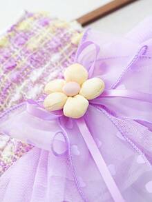 1pc Pet Clothes, Cute Romantic Fairy Tulle Dress For Small Dogs & Cats, Purple - Multicolor - View 7