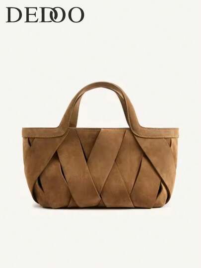 Dedoo "Retro Faux Suede Woven Handbag. A Niche European And American Design. A Must-Have Item For Urban Women For Commuting, Dating, Or Christmas Gifts."