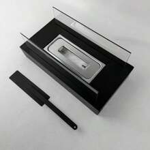 1 件室内火坑迷你酒精灯壁炉玻璃桌配件个人壁炉室内外露营长方形火坑酒精壁炉 - 黑色 - 查看 15