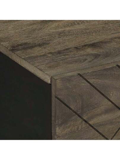 VidaXL Coffee Tafel 80x50x40 Cm Solid Mango Wood Zwart view 7