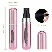 Metal Perfume Atomizer Mini Portable Refillable Perfume Bottle Travel Size Liquid Dispenser - 粉色 - 查看 8