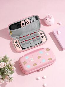 Compatible With Switch/Switch OLED/Switch Lite Cartoon Bear & Rabbit & Elephant Pattern Game Console Shell And Accessories, The Package Includes A Protective Case, Storage Bag, Base Shell, Game Console Dust Cover, Game Storage Card Box, Handle Protective Cover And Other Styles Of Accessories To Choose From, Christmas Gifts/Spring Romance/Valentine's Day Gifts/Back To School Gifts - Multicolor - View 15